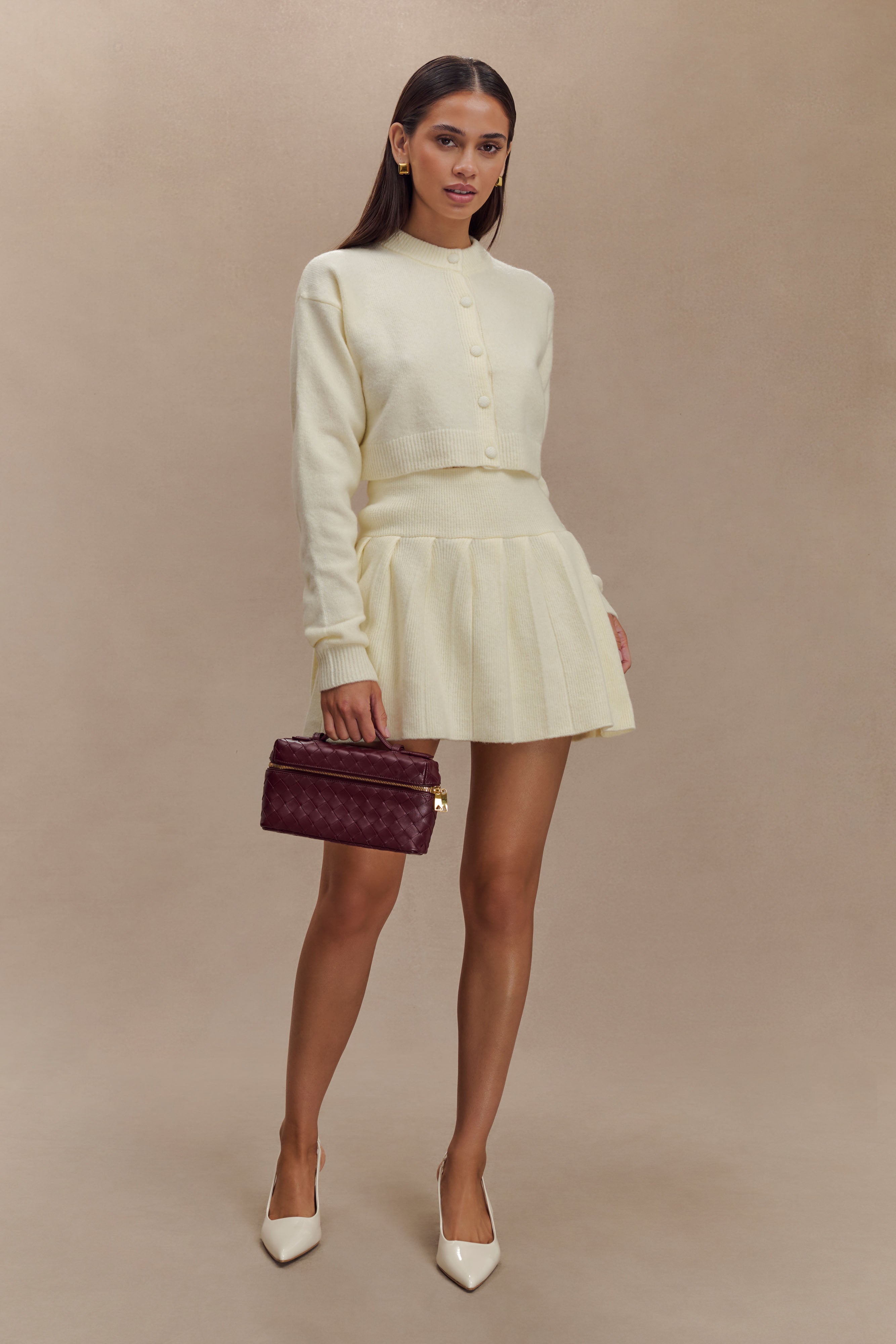 Shelby Knit Cardigan - Ivory Marle