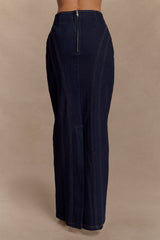 Alma Denim Maxi Skirt - Indigo Blue