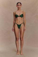 Memphis Beaded Bikini Top - Green