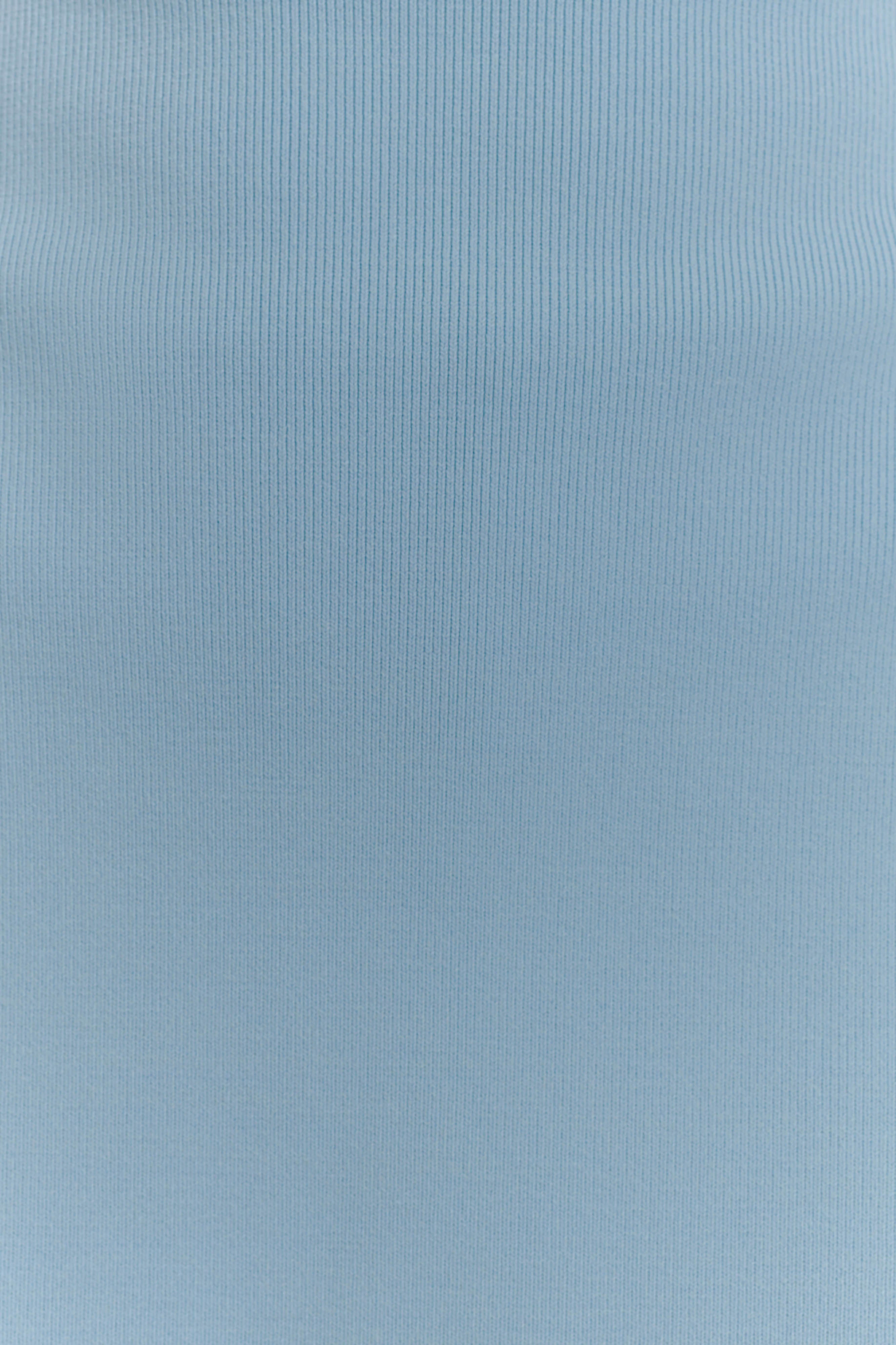 Anette Bandage Knit Strapless Top - Sky Blue