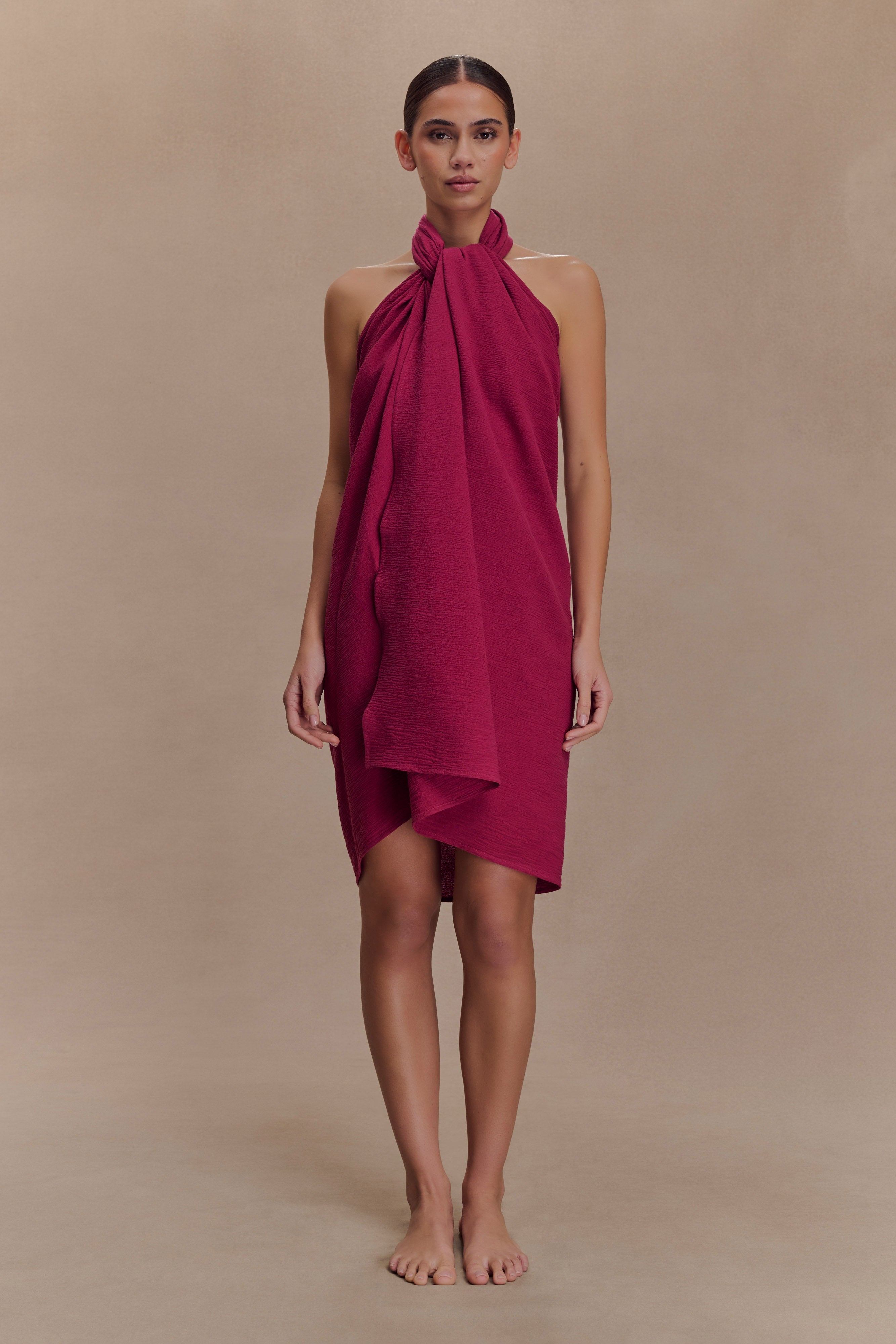 Evie Cotton Sarong - Wine