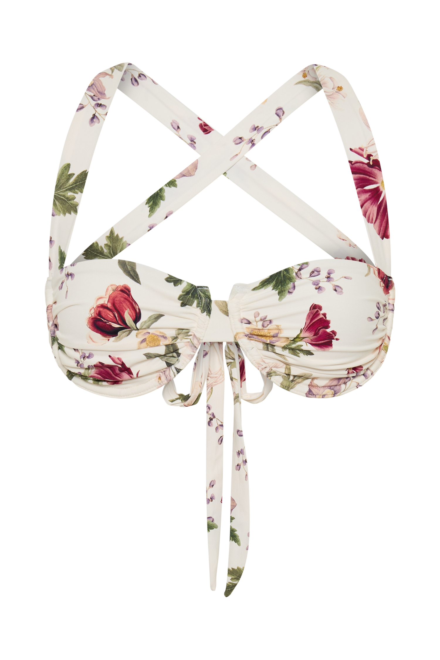 Kai Recycled Ruched Underwire Bikini Top - Bella Rosa Print