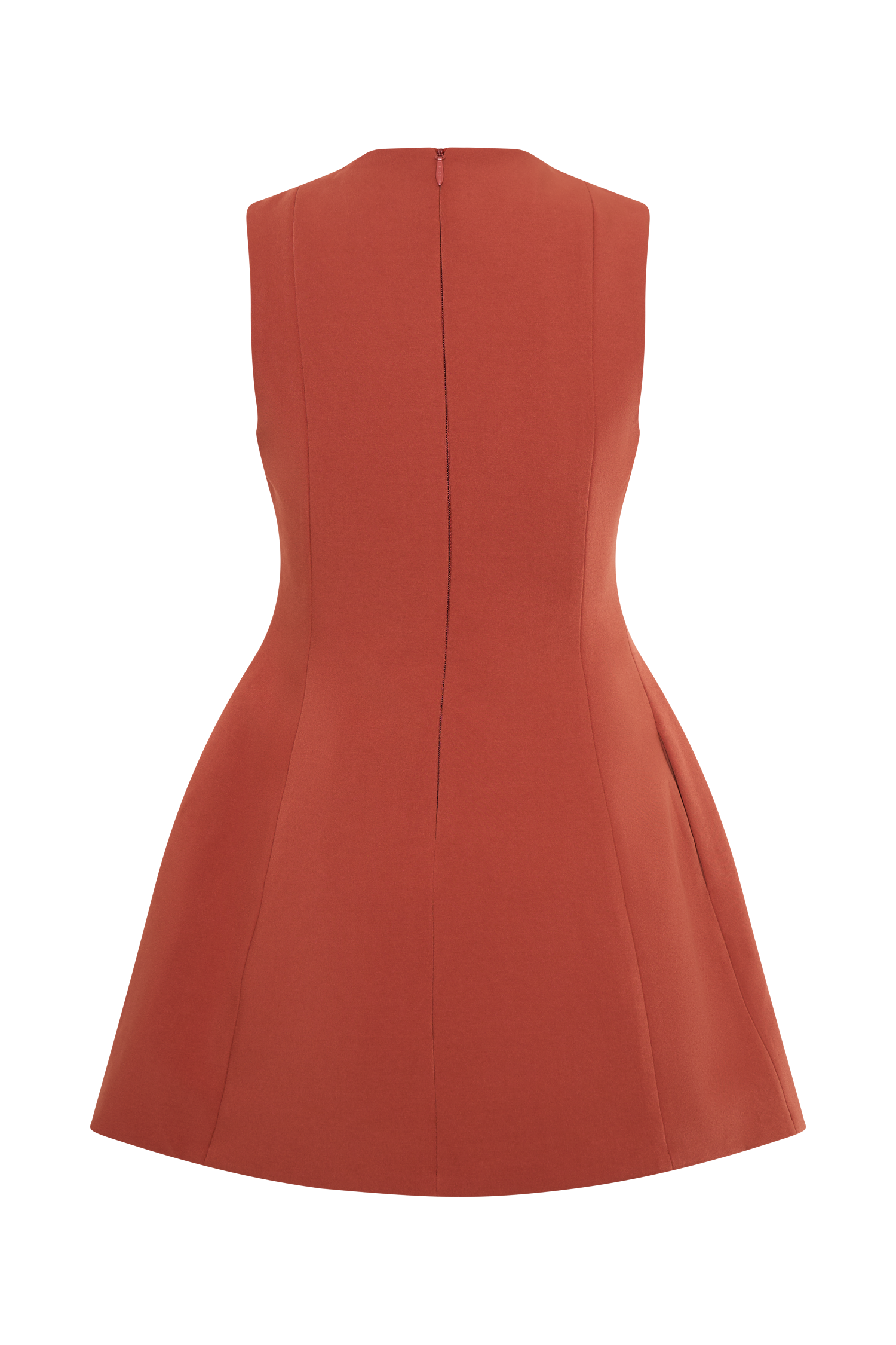 Winona Suiting Mini Dress With Cut Out - Chilli