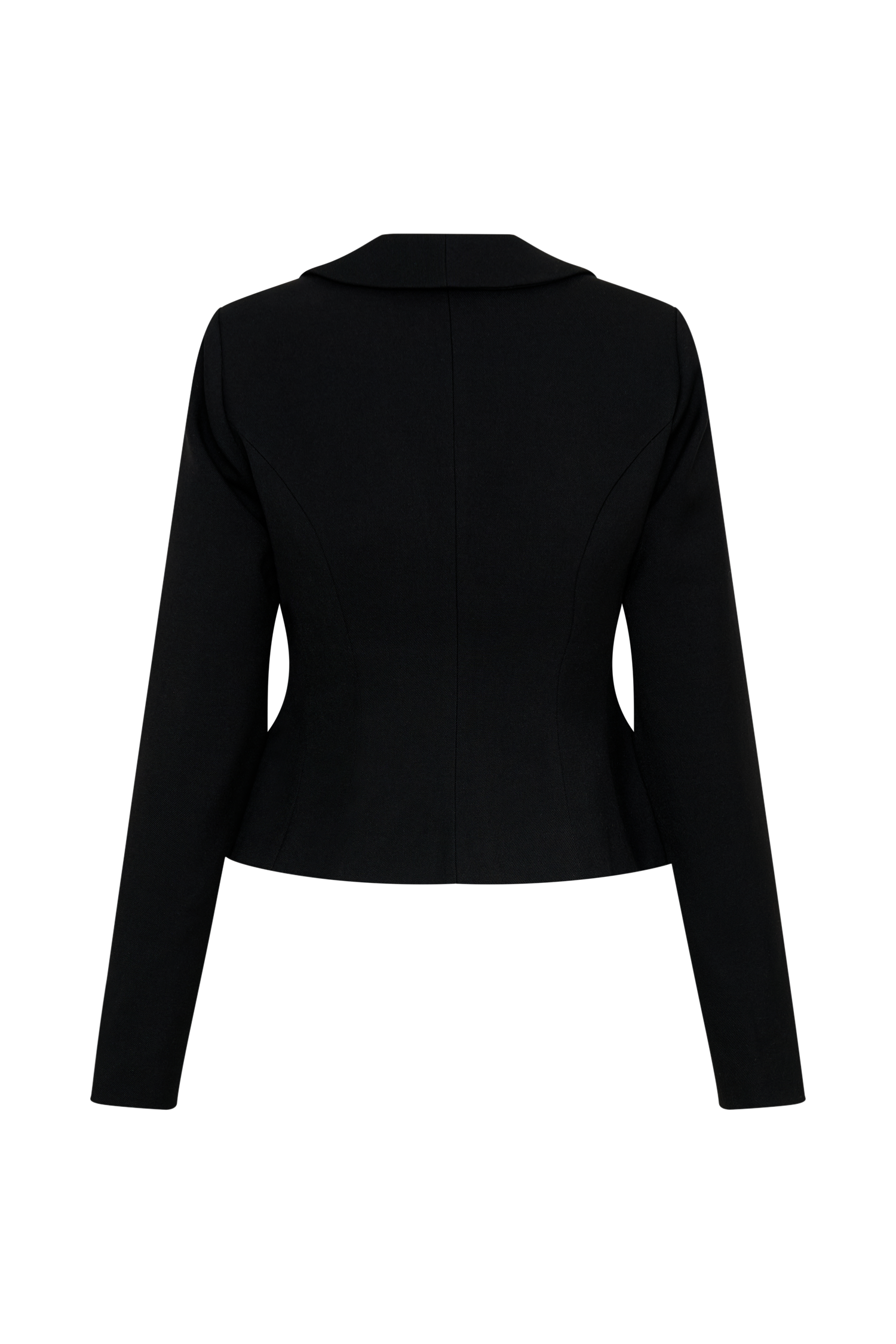 Gracia Suiting Long Sleeve Blazer - Black