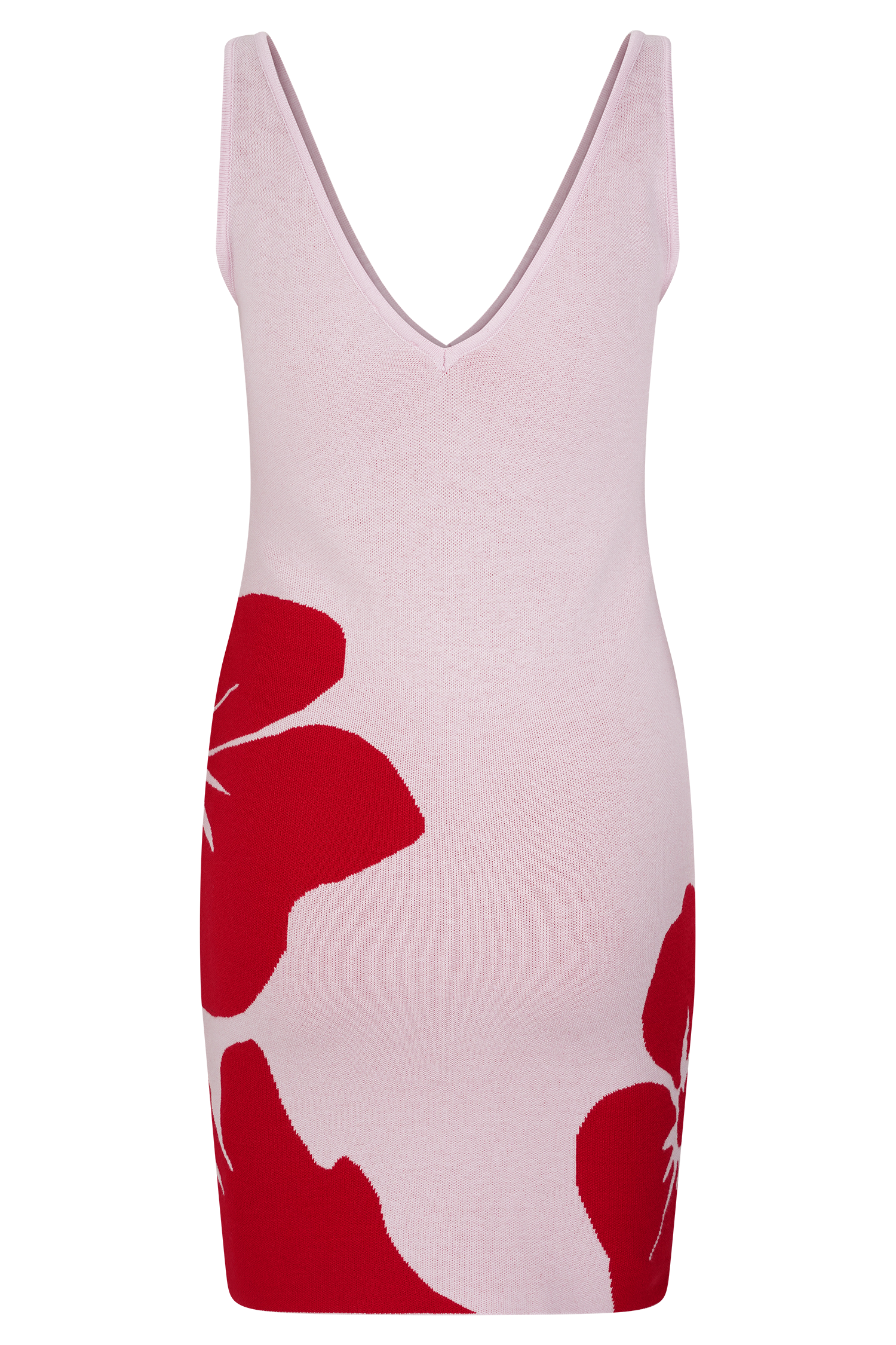 Dorothy Knit Print Mini Dress - Red Deco Fleur Print