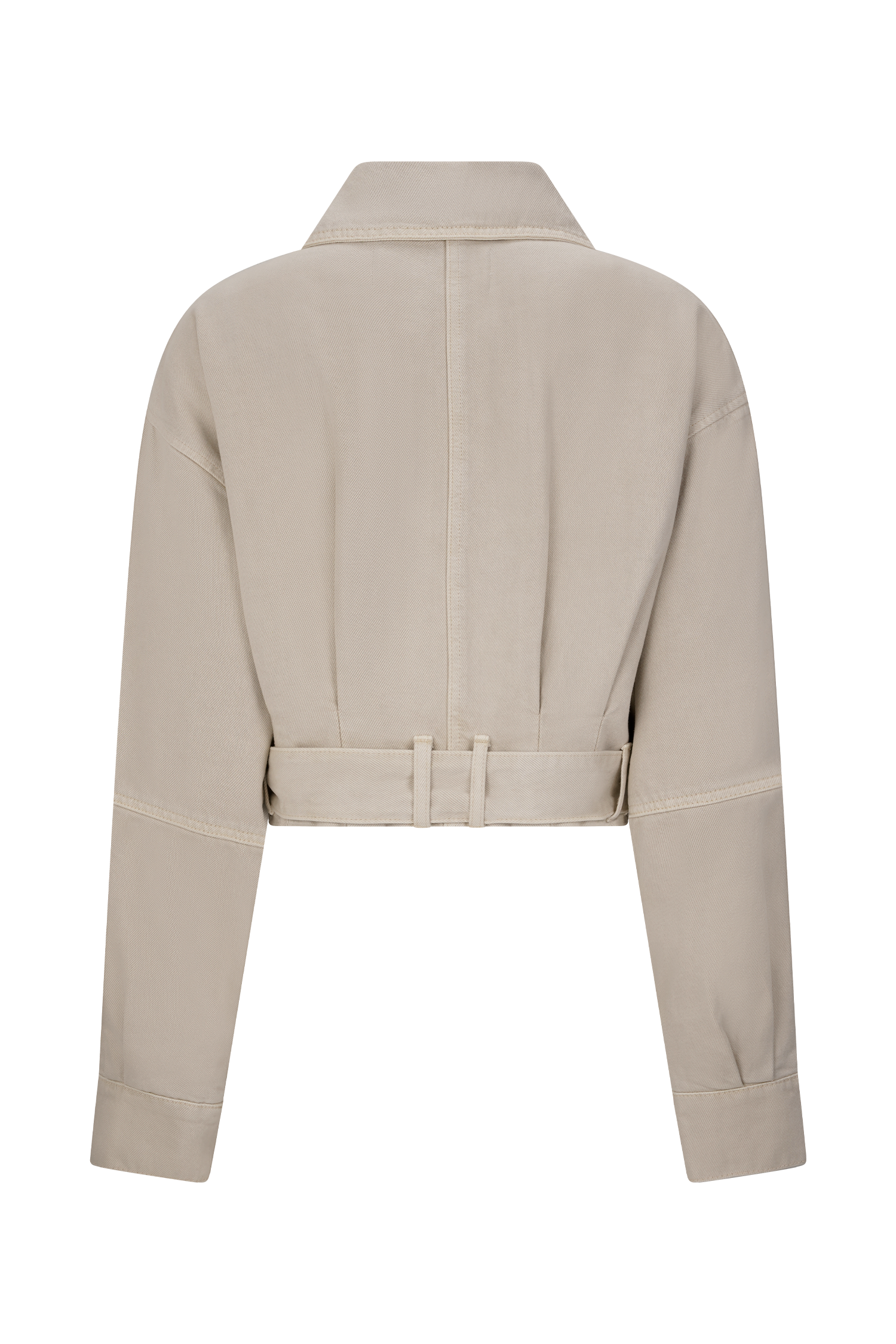 Fallon Cropped Denim Jacket - Stone Wash