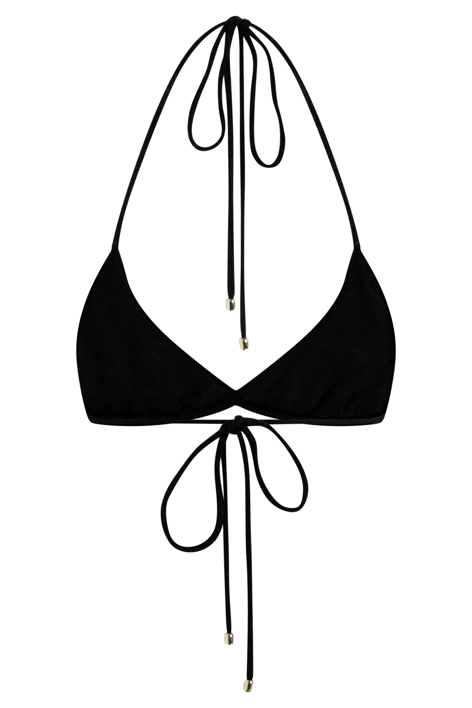 Huntleigh Crochet Bikini Top - Black & Gold Sunshine Print