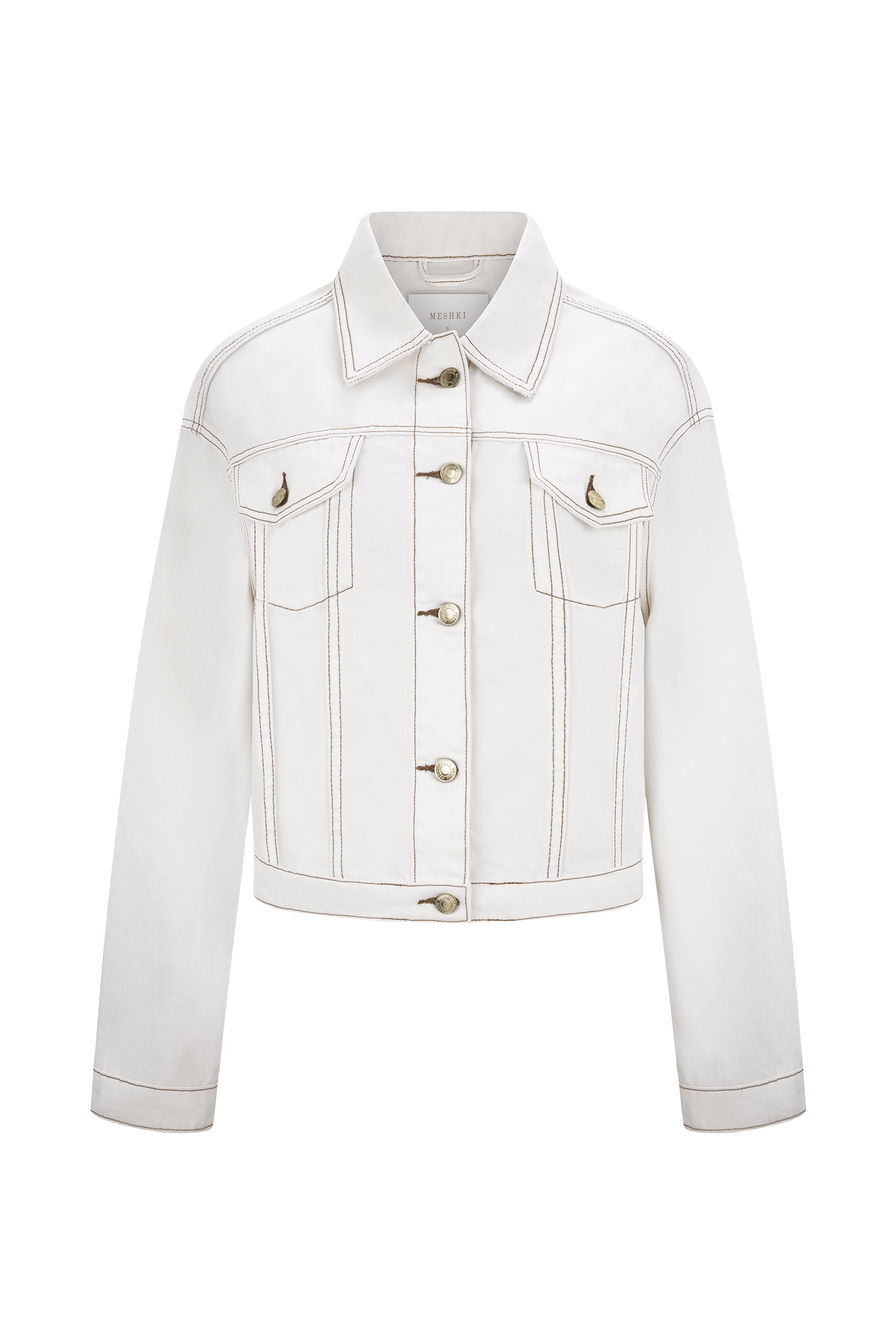 Kirra Cinched Denim Jacket - White