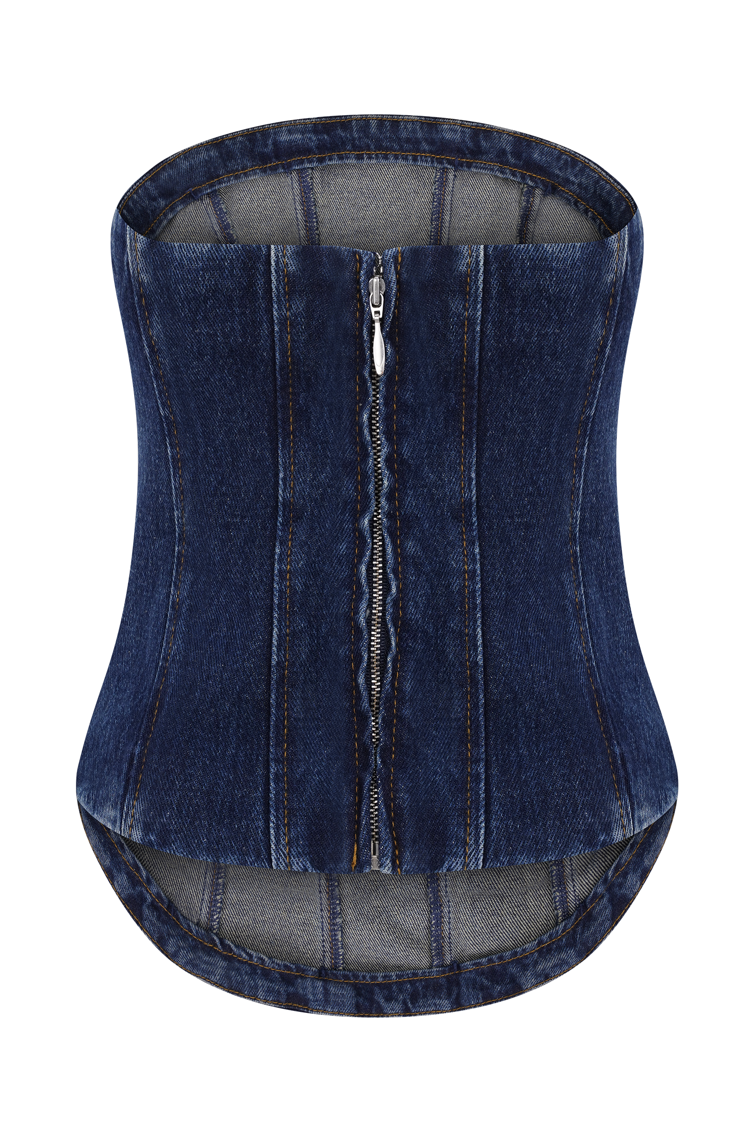 Monte Strapless Diamante Denim Corset - Midnight Blue